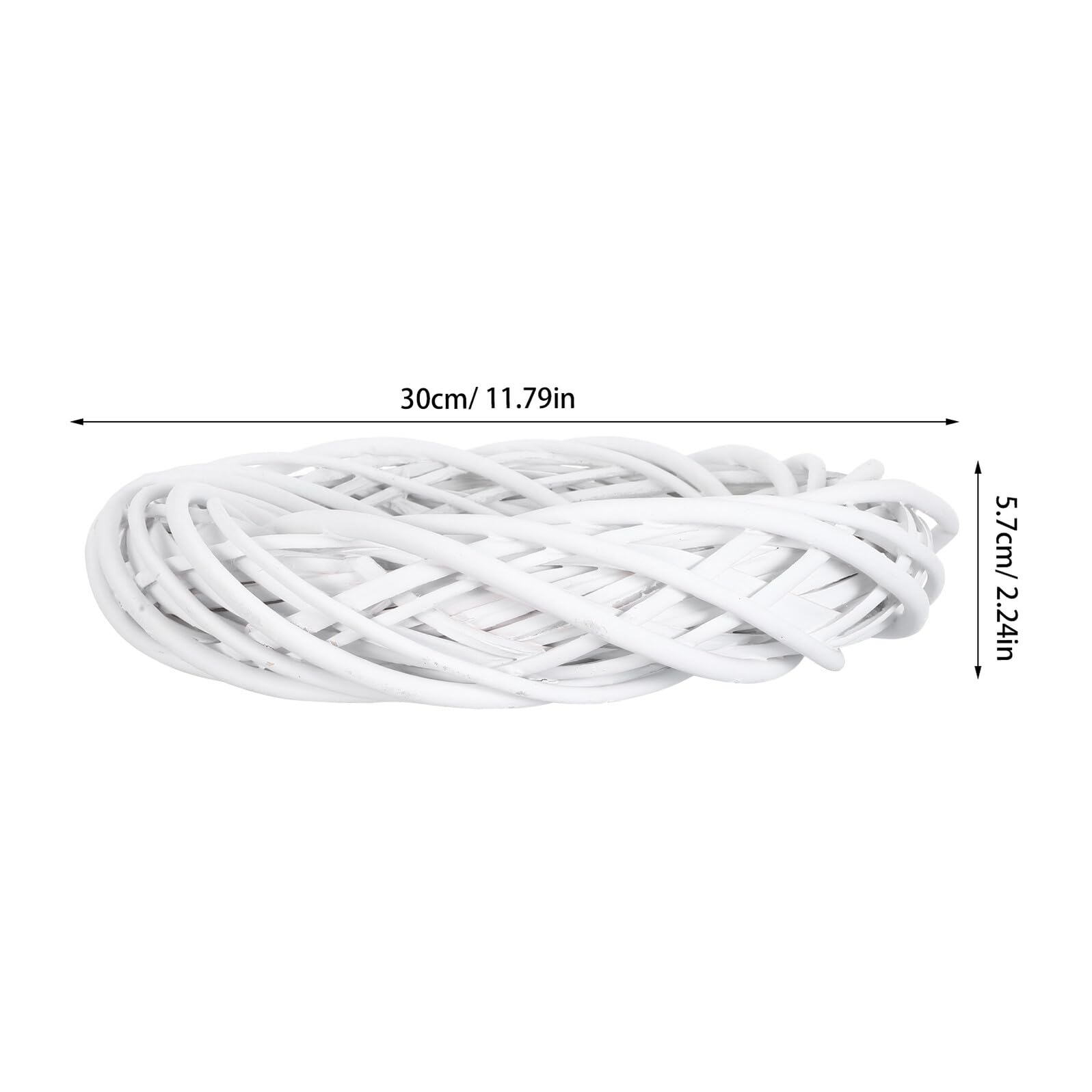 3 Stück Weißer Rattan Weinrebenkranz 30cm für Bastelarbeiten | Runde Holzkränze, Flexibel und Stabil, für Wohnräume Sowie Kreative Selbstgemacht Projekte im Landhausstil