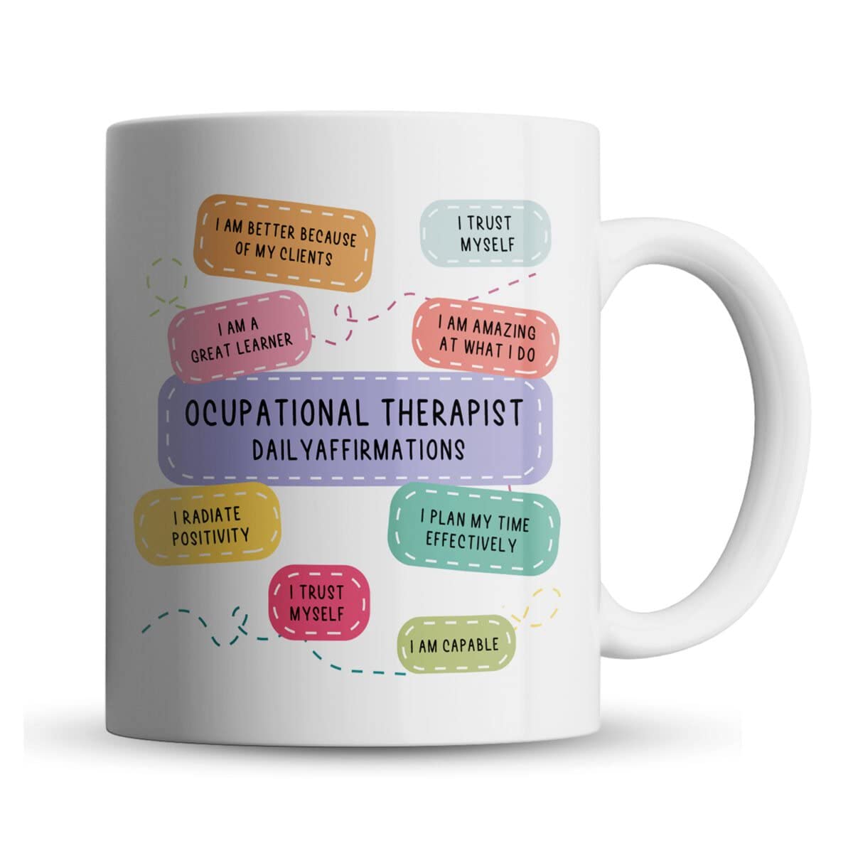 Occupational Therapist Daily Affirmations - Positivity Gift Mug, Ceramic, 11fl oz by Inky Penguin