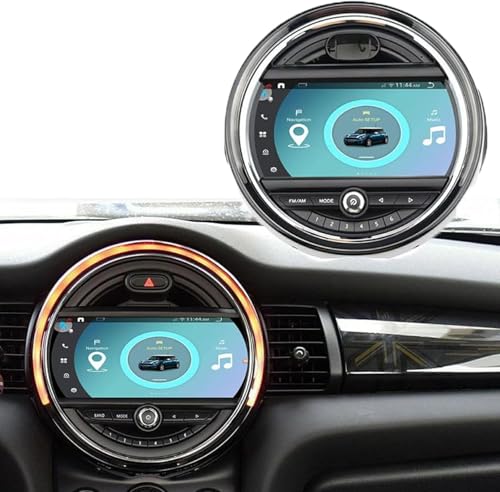 Pantalla táctil AHD de 9 pulgadas GPS Sat Navi Canbus Radio Reproductor estéreo CarPlay Android con iluminación ambiental compatible con BMW Mini Cooper R50 R52 R53 R56 R57 R58 R59 F55 F56 F57/R55