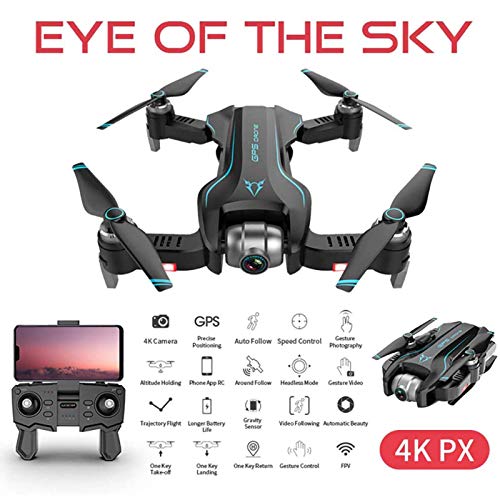 GAOFQ GPS Drohne mit Kamera, 4K HD 120 ° Weitwinkel WLAN FPV RC Drohne, Höhenhaltung, Follow Me, Headless Modus… – Bild 3
