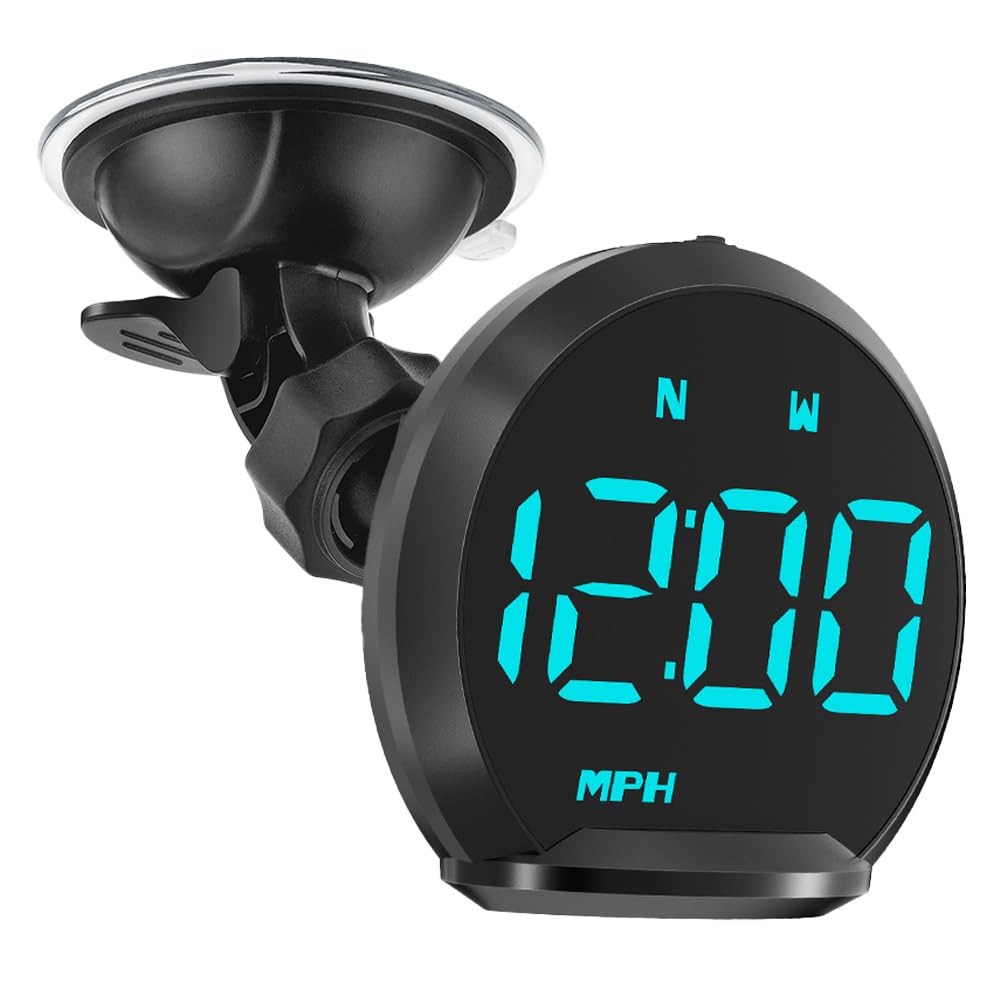 Car GPS HUD Speedometer - Universal LED Digital Heads Up Display with MPH Speedometer, Compass Overspeed, Fatigued Driving Alarm & Fatigue Alert - Plug & Play USB for Cars, Trucks & All Vehicles-image-23