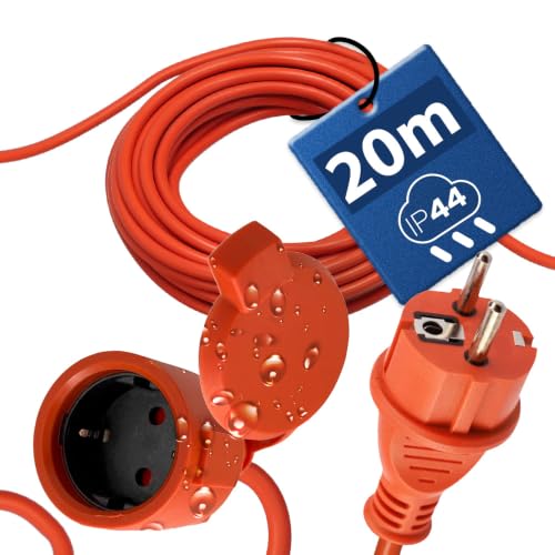 Verlängerungskabel 20 m 3×1 5mm IP44 Orange mit Uni-Schuko