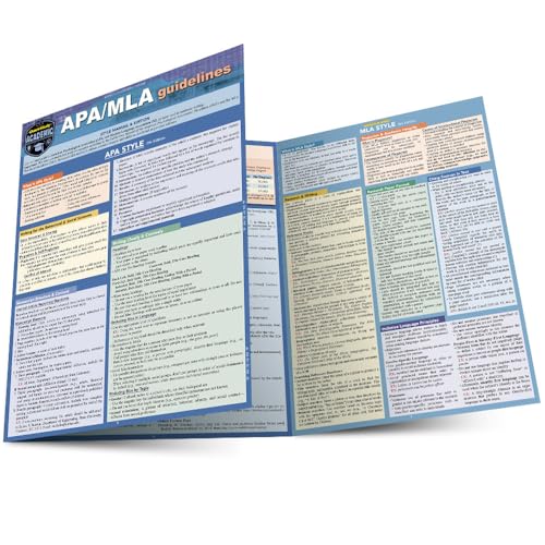 APA/MLA Guidelines - 7th/9th Editions Style Reference for Writing: a QuickStudy Laminated Guide...
