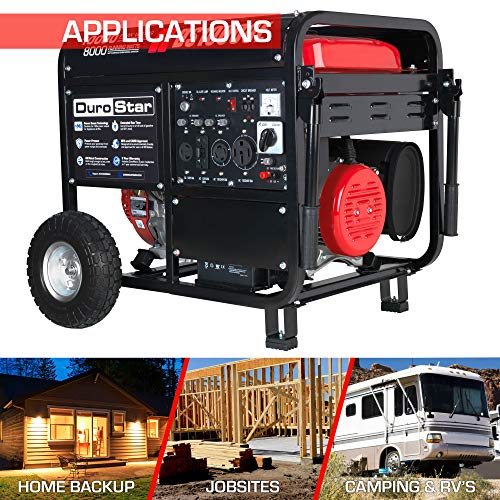 DS10000E Gas Powered Portable Generator-10000 Watt Electric Start-Home Back Up & RV Ready, 50 State Approved, Red/Black - Image 5
