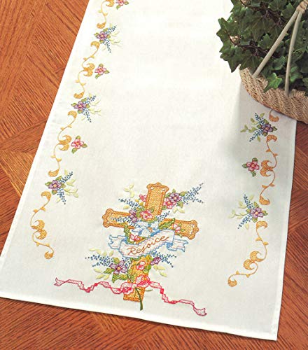 Kit broderie point de croix estampé Bucilla Pâques canevas fil coton