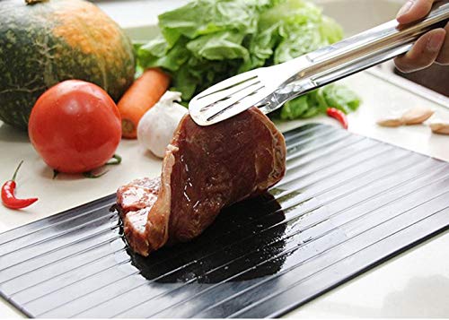 Fast Defrosting Tray for Natural Thawing Frozen Meat, Rapid Thawing Plate & Board for Frozen Meat & Food, Defrosting Mat Thaw Meat Quickly, Eco-friendly, No Electricity, No Chemicals, No Microwave
