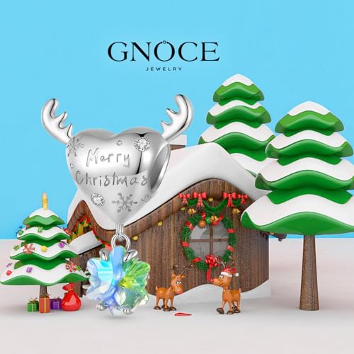 Image of GNOCE Christmas Charm Silver Plated & Sterling Silver Bracelet Gift
