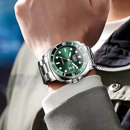 Image of LIGE Mens Roulette Wheel Watches Casino Themed Quartz Analog Watch 3ATM Waterproof Glowing Man Wrist Watches