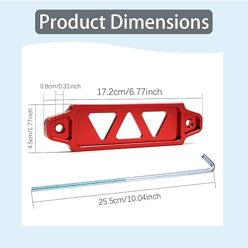 Miniatura 2 de Soporte de batería de automóvil, soporte de sujeción de batería, kit universal de sujeción de batería con soporte de amarre de batería de aluminio y