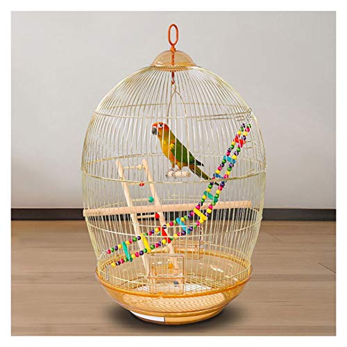 Cage à perroquets ronds dorés super large space cage de vol - 4