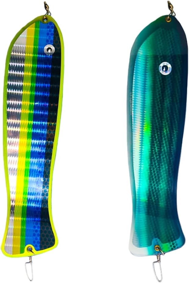 2pcs Fish Shape Fishing Flasher 32cm Diving Board Trolling Flasher Reflective Fishing Lure Flasher Fishing Accessories