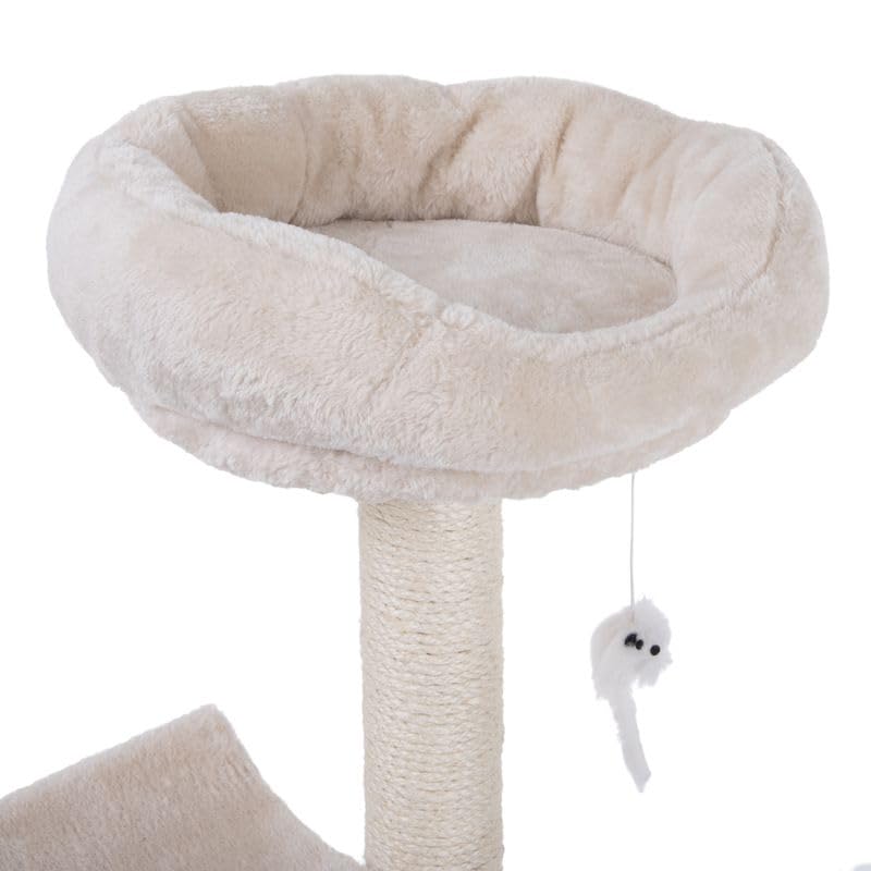 zooplus Tiragraffi Penelope, ideale anche per gattini, grandi razze di gatti o anziani, altezza: 116 cm (crema)