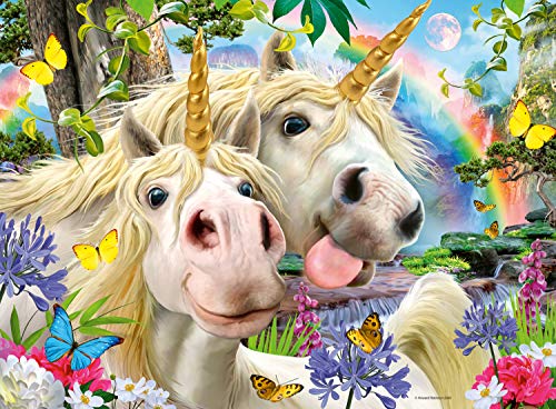 Ravensburger 12898 Einhorn Selfies Don't Worry, Be Happy, 100-teiliges Puzzle mit extra großen Teilen für Kinder ab 6 Jahren – Ansicht 2