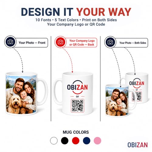 Personalized Coffee Mug – Custom Mug with Photo, Text or Logo | Customized 11oz Ceramic Cup | Personalized Gifts for Men & Women | Birthday, Christmas, Holiday Gift | White - Image 3