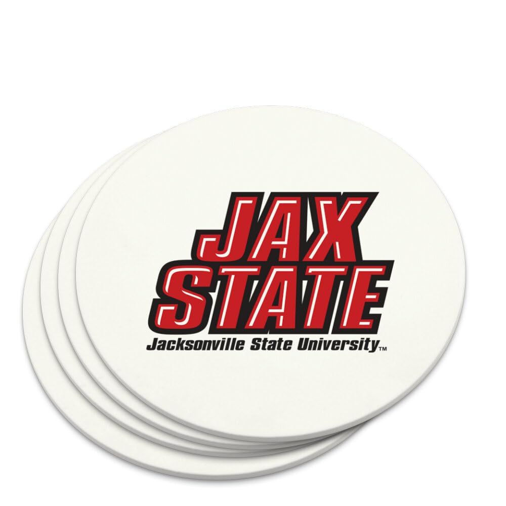 Graphics & More Jacksonville State University Primary Logo Novelty Coaster Set