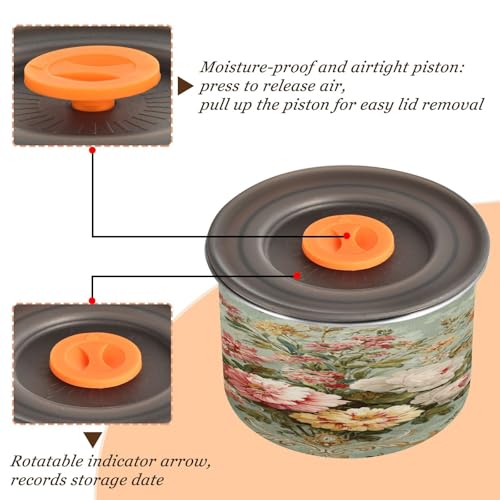 Contenedor de café con patrón floral y tapa 500 ml miniatura 3