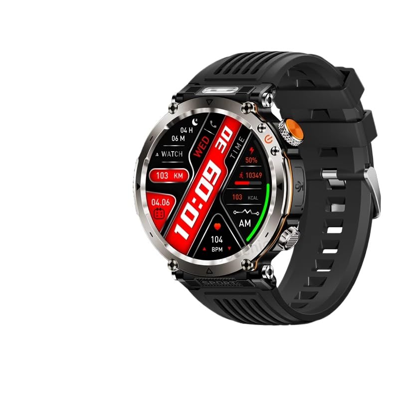 KAIRUIXING 2026 - Reloj inteligente Ultra HD de 1.7 pulgadas, NFC, GPS, Bluetooth, llamada, 600 mAh, batería grande, deportes, fitness, Android, iOS (negro)