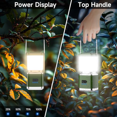 Lanterne de camping LED étanche et rechargeable avec 4 modes d'éclairage