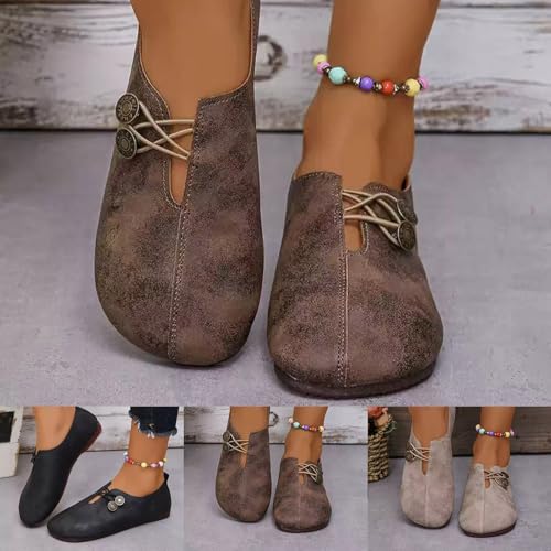 Flats Shoes for Women Dressy Comfortable Round Toe Ballet Flat Shoes Non Slip Business Work Loafer Shoes Casual Shoes4