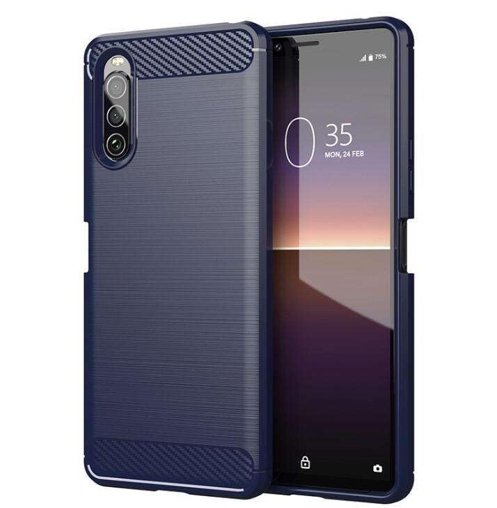 Image of Basic Case for Sony Xperia 10 II (Carbon Fibre Blue)