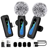 WGIDSKKI Microfono Lavalier iPhone/Android/PC, senza Fili Type-C/Lightning/USB, Piccolo Microfono per Video, TikTok, YouTube, Vlog, Intervis …