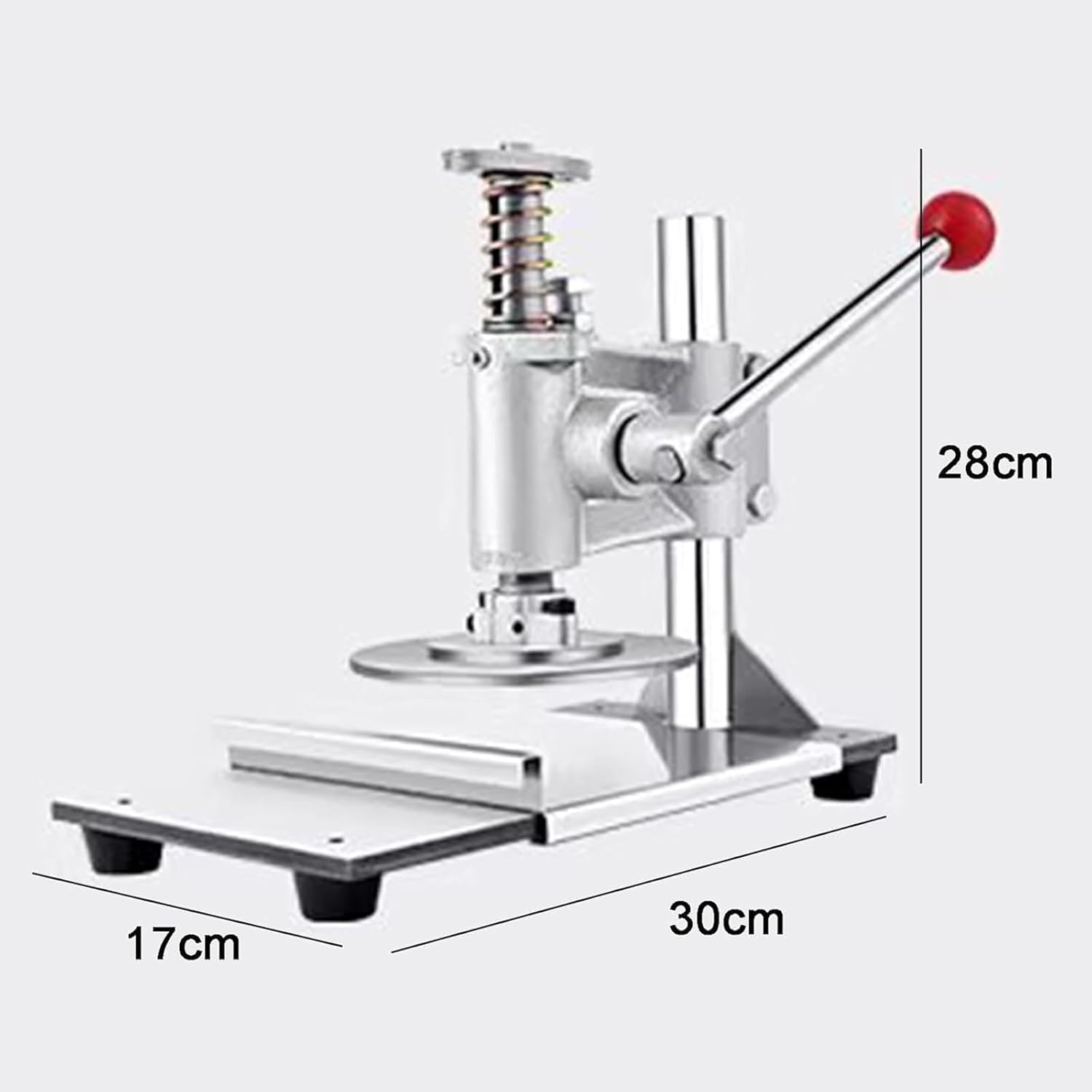 TYH Máquina Manual para Prensar Masa, Máquina para Prensar Masa De Pizza, Grosor Ajustable, Acero Inoxidable Ajustable con Bandeja Extraíble, para Pizzas, Tartas, 14CM