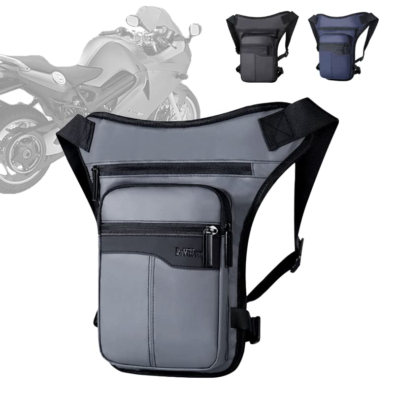 ApuaVireo&Co Torba na udko, motocyklowa, swobodna, z paskiem biodro, wodoodporna, męska, co dzień, nerkę, motocykl, rower(Black)