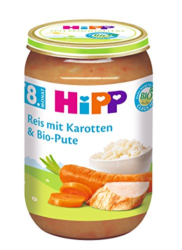 HiPP Reis mit Karotten und Bio-Pute Bio, 6er Pack (6 x 220 g)