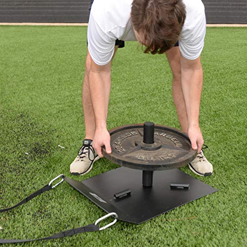 Tap Conditioning Flat Bottom Sled Black, 26" X 20" X 5" #TOP4