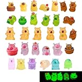 Durable Material:Crafted from high-quality resin, these resin capybara toys are sturdy, lightweight, and easy to carry. Non-toxic and safe for children, these resin capybara built for long-term display or repeated play at home, school, or outdoor activities—far more durable than ordinary mini resin animals.