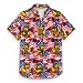 Men's Funny Tactical Rubber Duck Hawaiian Shirt - American Flag Short Sleeve Button Down Aloha Top - Patriotic Summer Vacation 4th of July BBQ Casual Wear - X-Large