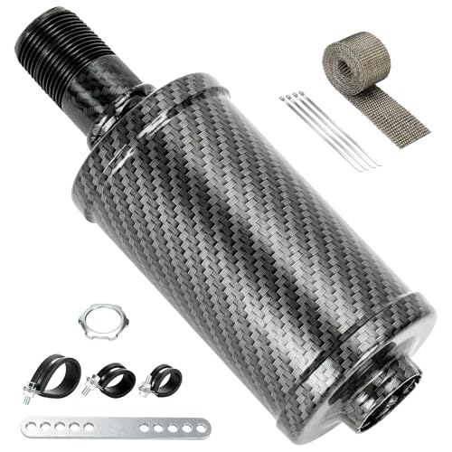 Image of FVRITO Mini Bike Muffler Compatible with Predator 212cc 196cc Minibike Go Kart, Exhaust Silencer Muffler for Predator 212 Coleman CT200U CT100U KT196 GX160 Clone Small Engines Generator Lawn Mower