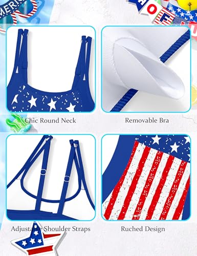 Image of CRISONE Girls One Piece Swimsuits Adjustable Straps Bathing Suit Color Block Padded Pool Beach Swimwear 9-16Y