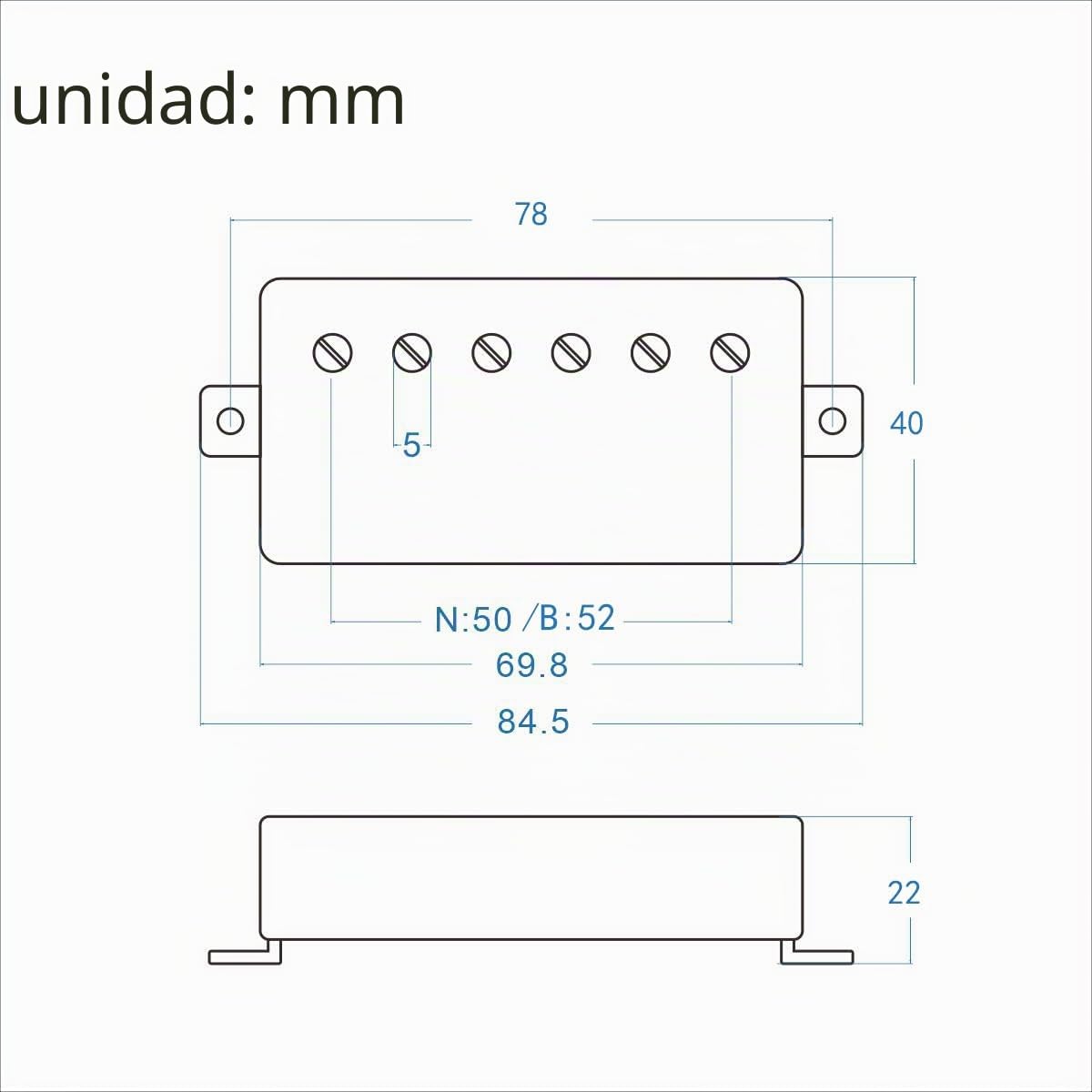 FLEOR Humbucker - Imán de cerámica de doble bobina para pastillas de cuello y puente compatible con guitarra eléctrica estilo LP para piezas de guitarra, color negro