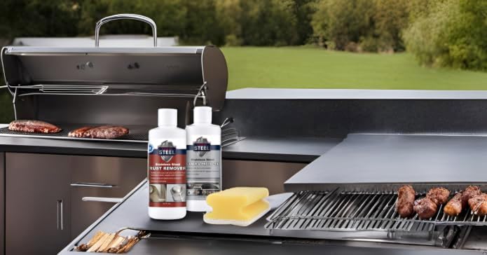 Miniatura 3 de CLEAN MY STEEL Kit de limpiador y removedor de manchas de óxido de acero inoxidable, seguro NSF para áreas de alimentos. Incluye limpiador para