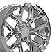 OE Wheels CV98B 20 Inch Rim Fits Silverado 1500 Snowflake Style 6x139.7 20x9 Chrome - Hollander 5668 (1)