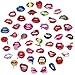 50Pcs Rred Sexy Lips Stickers Water Bottles Laptop Car Phone Guitar Skateboard Computer Scrapbook Trendy Kiss Sticker Vinyl Waterproof Aesthetic Trendy Decals for Girls Teens Boys Adults (Hickey)