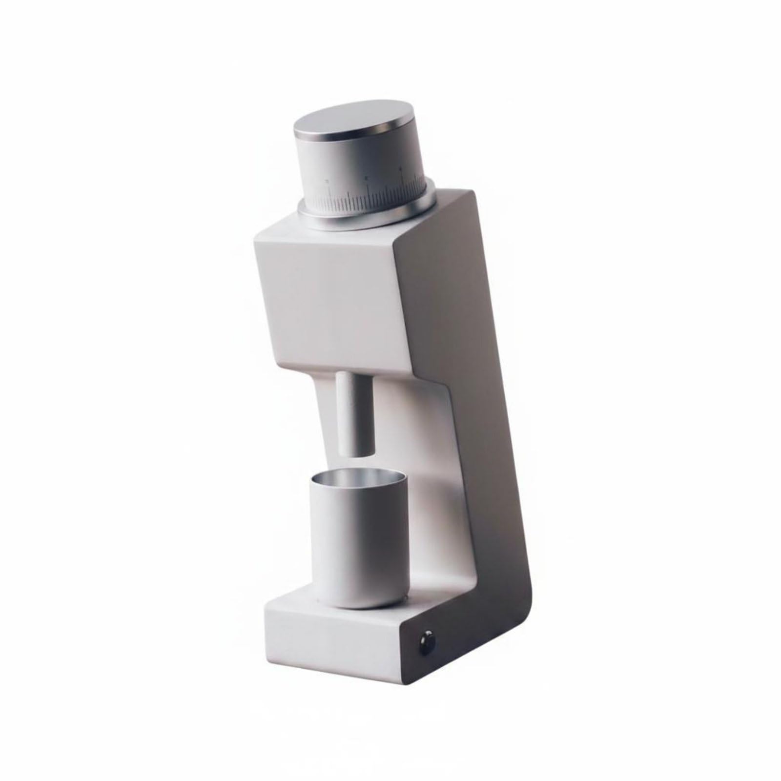 Molinillo de Café Eléctrico Molinillo Cono de Acero 420 y Estructura Metálica Compacta Granulometría Regulable y, Molino De Café Cilíndrico En Color Gris Oscuro Con Base