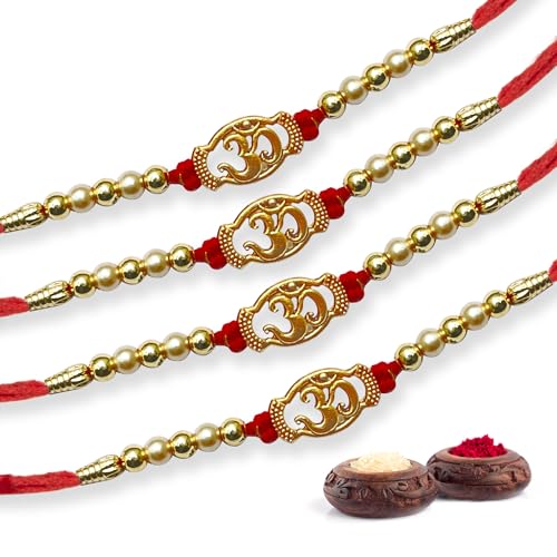 Image of OM Dora Rakhi for Brother with Roli Chawal - Perfect Raksha Bandhan Rakhi (OM 4)