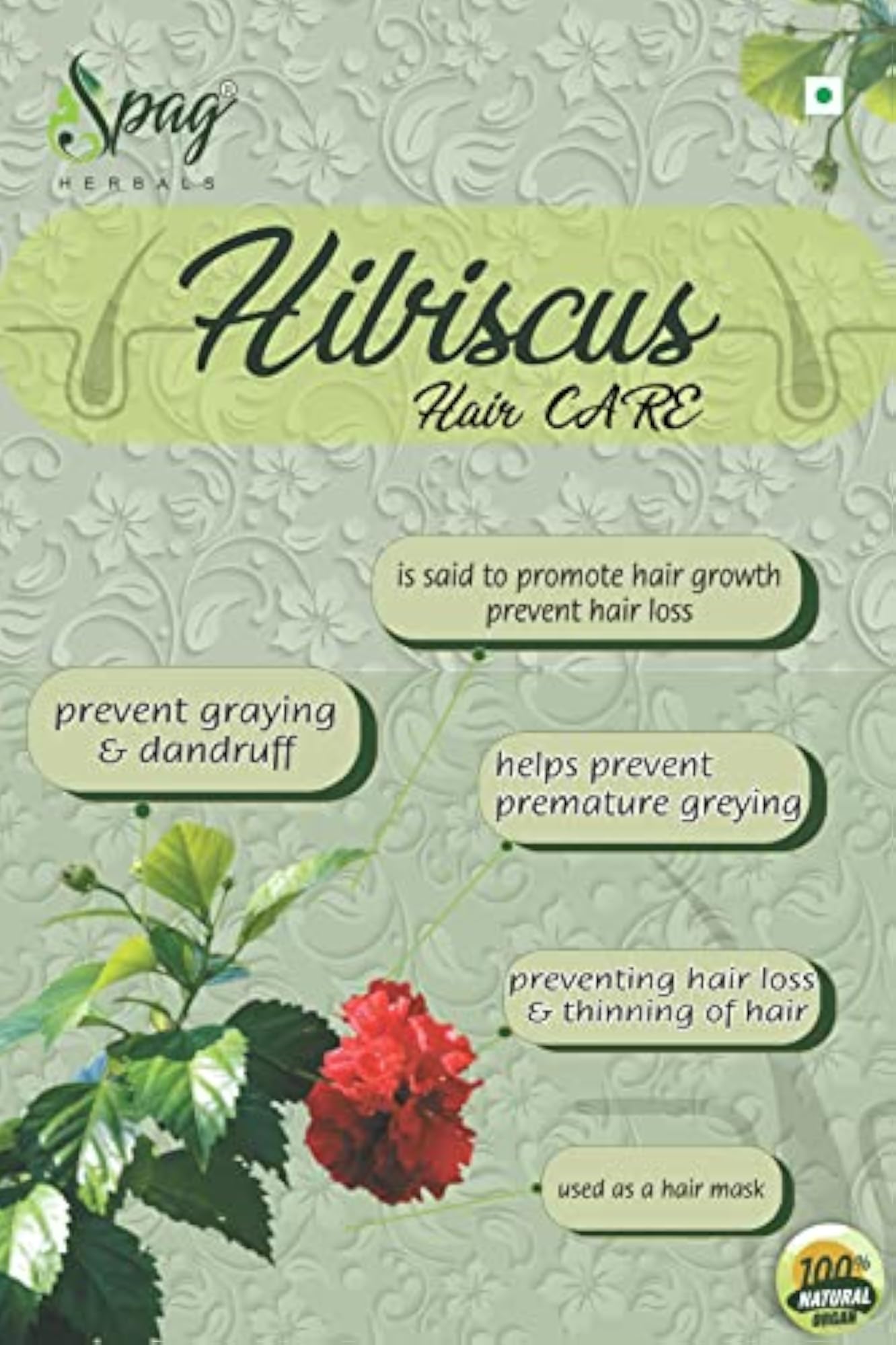 Hibiscus Powder for Hair & Skin Care, Anti-Ageing