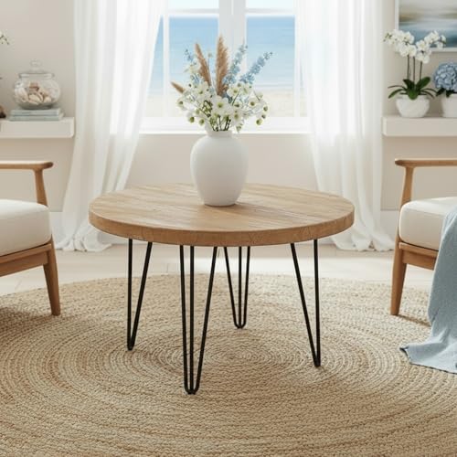Welland Rustic Elm Wooden Coffee Table
