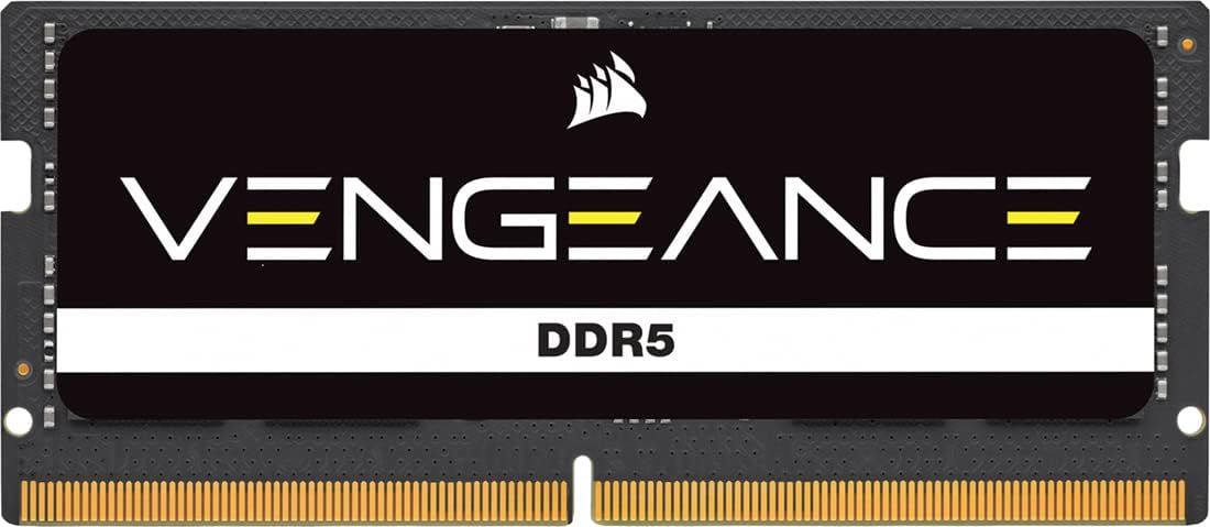 CORSAIR Vengeance SODIMM DDR5 RAM 16GB (1x16GB) Up to 5600MHz CL48 Intel XMP 3.0 Desktop Computer Memory - Black (CMSX16GX5M1A5600C48)