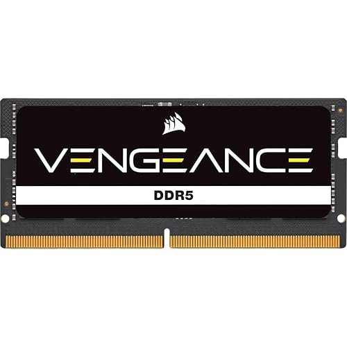 CORSAIR Vengeance SODIMM DDR5 RAM 16GB (1x16GB) 4800MHz CL40-40-40-77 1.1V Intel AMD Laptop Notebook Memory - Black (CMSX16GX5M1A4800C40)