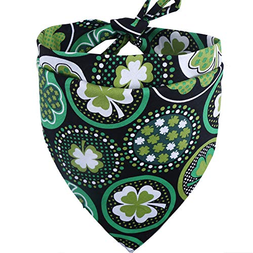 St. Patrick's Day Dog Bandana Reversible Triangle Bibs Scarf Accessories for Dogs Cats Pets Large