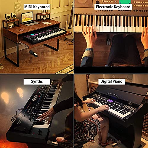 Sustain-Pedal für Keyboard – Sovvid Piano-Fußpedal mit Polaritätsschalter für elektronische Keyboards aller Marken, MIDI-Keyboards, Digitalpianos, Yamaha, Casio, Roland, und mehr