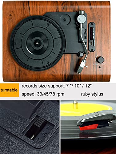 Tourne-Disque Portable avec Haut-parleurs intégrés Prise en Charge du Lecteur de disques Vinyle Vintage à 3 Vitesses Sortie RCA Entrée auxiliaire Tourne-disques - Les Beatles, Paul McCartney, John Lennon, RIngo Starr, George Harrison Tourne-Disque Portable avec Haut-parleurs intégrés Prise en Charge du Lecteur de disques Vinyle Vintage à 3 Vitesses Sortie RCA Entrée auxiliaire Tourne-disques – Image 6
