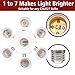 JACKYLED 7 in 1 Light Socket Splitter 6+1 E26 E27 Adapter Converter for Standard Light Bulbs 360 Degrees Adjustable 180 Degree Bendable