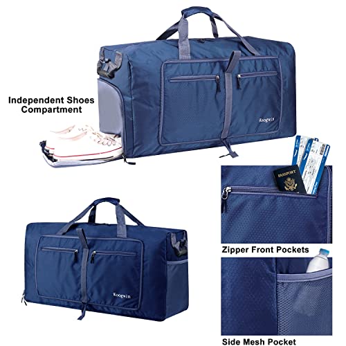 Image of Woogwin Travel Duffel Bag Large Foldable Waterproof Overnight Bag for Beach Swim Bags Pool Sports Gym