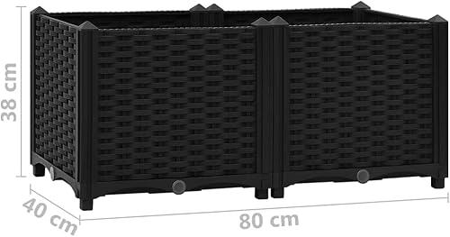 Miniatura 8 de DGZLIIO Macetas rústicas macetas cajas de jardín elevadas cama elevada de 315 x 157 x 15 pulgadas polipropileno adecuado para flores y plantas de