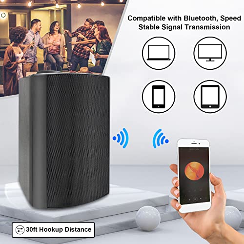 Herdio 4 Pouces 200 Watts 2 Voies Bluetooth Etanche Enceintes d’extérieur(Noir) - Les Beatles, Paul McCartney, John Lennon, RIngo Starr, George Harrison Herdio 4 Pouces 200 Watts 2 Voies Bluetooth Etanche Enceintes d'extérieur(Noir) – Image 4